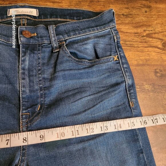 Madewell Jeans 28 Roadtripper High Rise Skinny Medium Dark Wash Stretch Denim - Picture 7 of 11